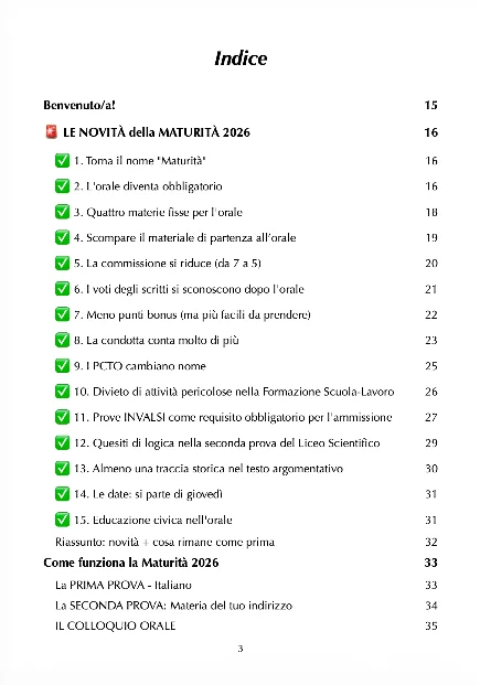 Indice Maturello, pagina 1